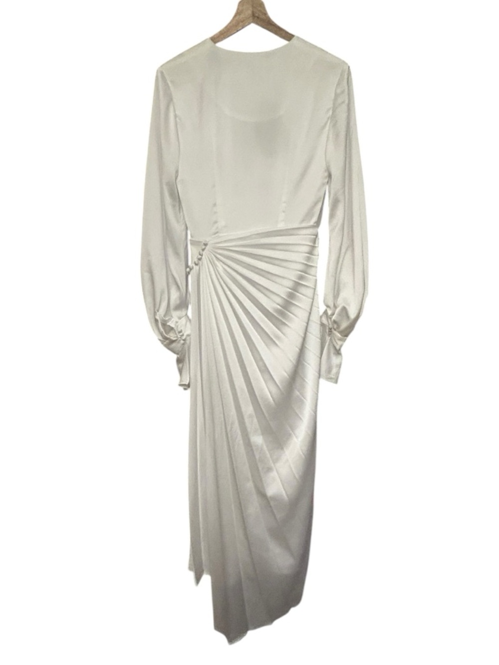 ACLER ‘Cresta’ Satin Wrap Pleated Midi 
Dress - Picture 4 of 15